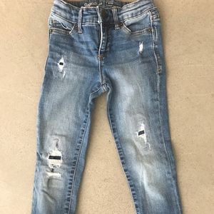 Girls Gap Super Skinny Distressed Jeans